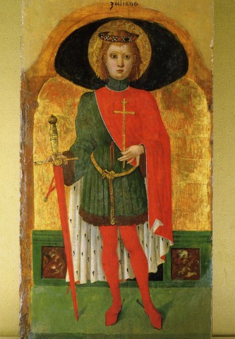 Pervan, Ivo — Dubrovnik. L. Dobricevic: Sv. Julijan (1460), detalj triptiha, crkva na Dancama — particolare